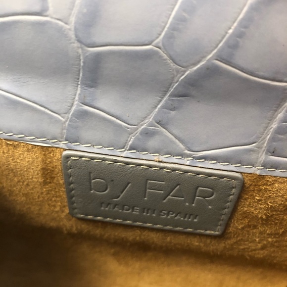 BY FAR MINI SKY BLUE CROCO EMBOSSED LEATHER - Picture 2 of 10